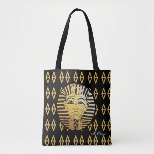 Black and Gold Egyptian Style Canvas tas (Voorkant)