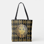 Black and Gold Egyptian Style Canvas tas (Achterkant)