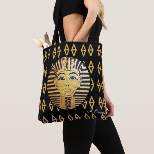 Black and Gold Egyptian Style Canvas tas (Dichtbij)