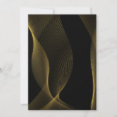 Black and Gold Elegant Bridal Shower Kaart (Achterkant)