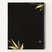 Black and Gold Elegant Daily Planner Notebook Notitieboek (Achterkant)