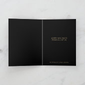 Black and Gold Elegant Modern Company Holiday Feestdagen Kaart (Binnen)