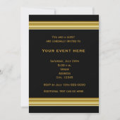 Black and Gold Elegant Party Event Uitnodiging (Voorkant)