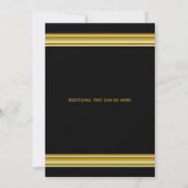 Black and Gold Elegant Party Event Uitnodiging (Achterkant)