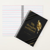 Black and Gold elegant Spiral Notebook. Notitieboek (Binnen)
