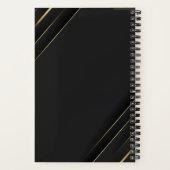 Black and Gold elegant Spiral Notebook. Notitieboek (Achterkant)