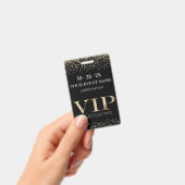 Black and Gold Event VIP Pass Badge (Handheld)