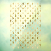 Black and Gold Fantasy Dragon Argyle Patroon Raamsticker (Vel 3)