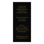 Black and Gold Faux Folie Confetti Stippen - Menu (Achterkant)