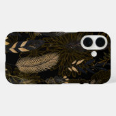 Black and Gold Feather Printed iPhone / iPad case (Achterkant (horizontaal))