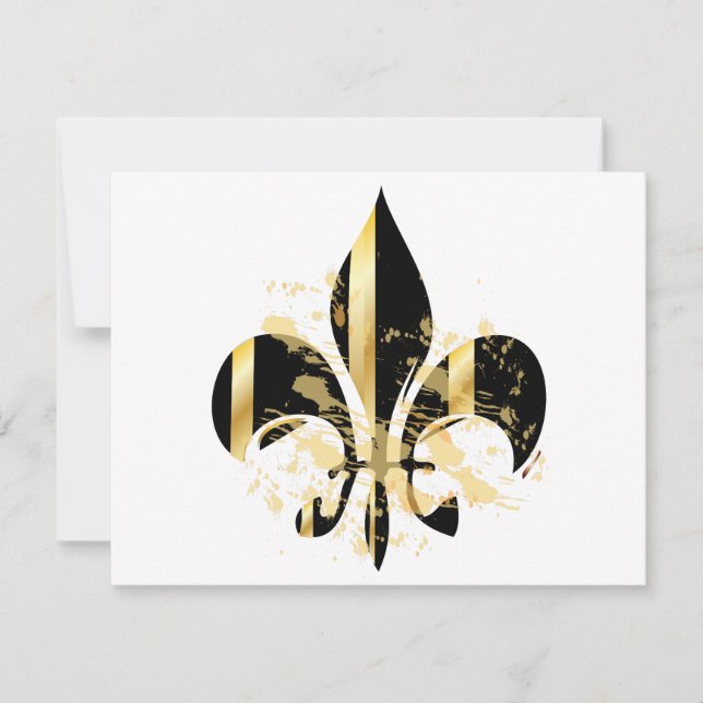 Black and Gold Fleur de Lis (Voorkant)