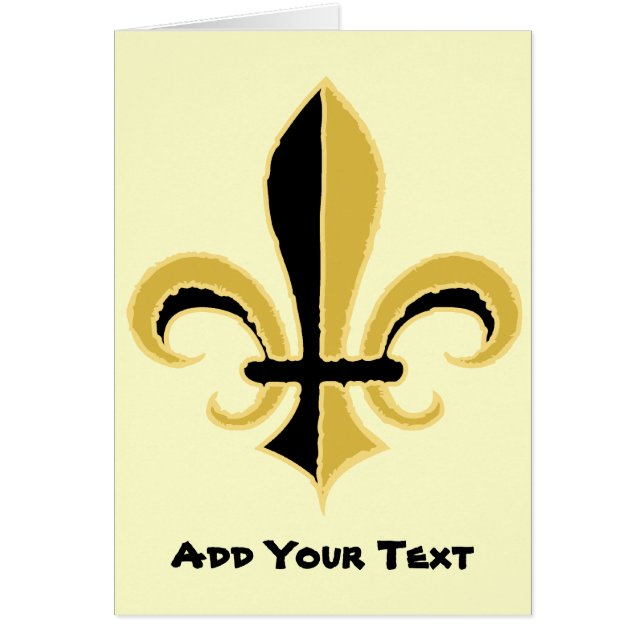 Black and Gold Fleur de lis (Voorkant)