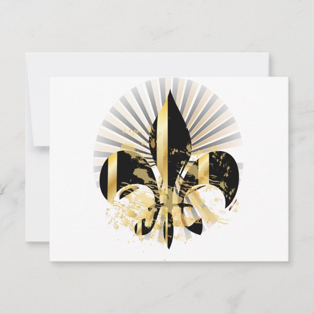Black and Gold Fleur de Lis (Voorkant)