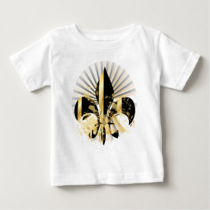Black and Gold Fleur de Lis