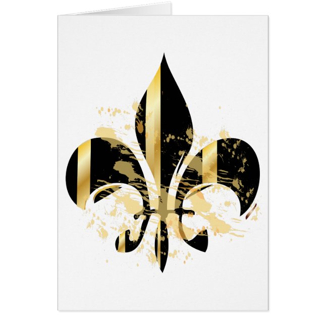 Black and Gold Fleur de Lis (Voorkant)