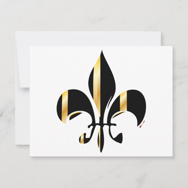 Black and Gold Fleur de Lis (Voorkant)