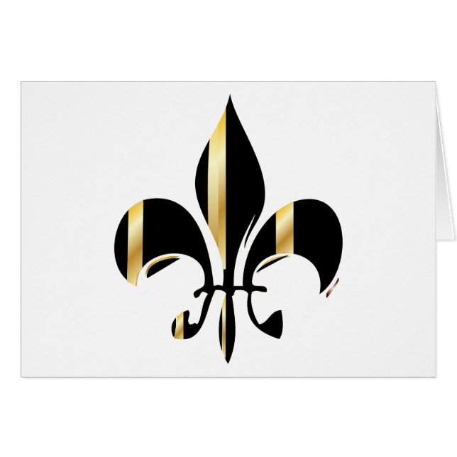 Black and Gold Fleur de Lis (Voorkant Horizontaal)