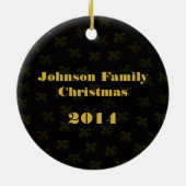 Black and Gold Fleur de Lis Believe Keramisch Ornament (Achterkant)