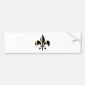 Black and Gold Fleur de Lis Bumpersticker (Voorkant)