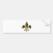 Black and Gold Fleur de Lis Bumpersticker (Voorkant)