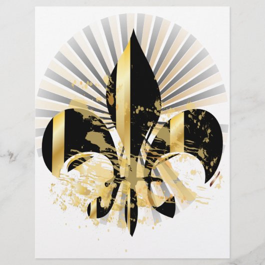 Black and Gold Fleur de Lis Flyer (Voorkant)
