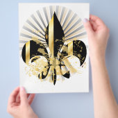 Black and Gold Fleur de Lis Flyer (Hand)