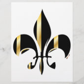 Black and Gold Fleur de Lis Flyer (Voorkant)
