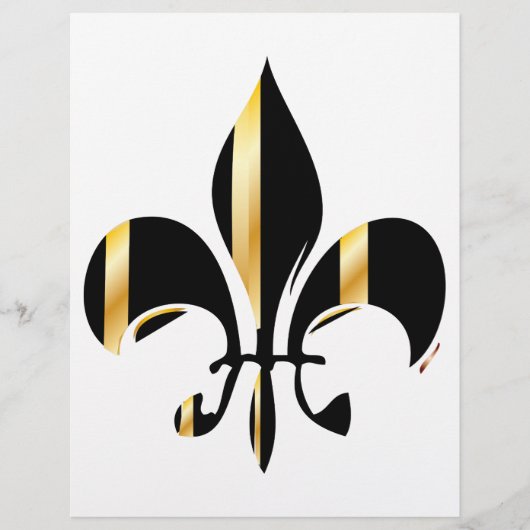Black and Gold Fleur de Lis Flyer (Voorkant)