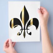 Black and Gold Fleur de Lis Flyer (Hand)