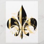 Black and Gold Fleur de Lis Flyer (Voorkant)