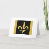 Black and Gold Fleur de lis Kaart (Achterkant)