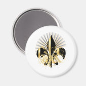Black and Gold Fleur de Lis Magneet (Voorkant / Achterkant)