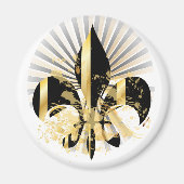 Black and Gold Fleur de Lis Magneet (Voorkant)