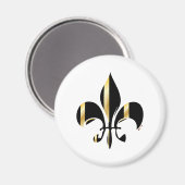 Black and Gold Fleur de Lis Magneet (Voorkant / Achterkant)