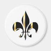 Black and Gold Fleur de Lis Magneet (Voorkant)