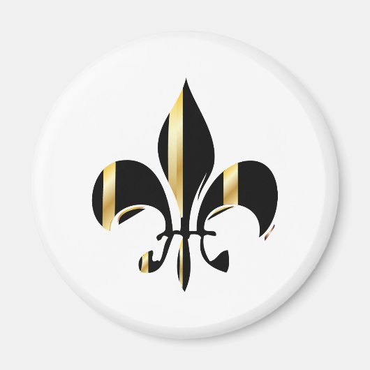 Black and Gold Fleur de Lis Magneet (Voorkant)