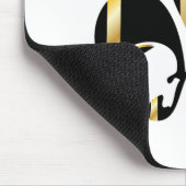 Black and Gold Fleur de Lis Muismat (Hoek)