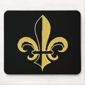 Black and Gold Fleur de lis Muismat (Voorkant)