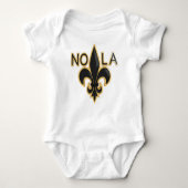Black and Gold Fleur de Lis - NOLA Romper (Voorkant)