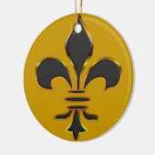 Black and Gold Fleur de lis Ornament (Links)