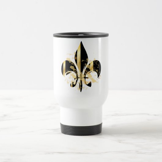 Black and Gold Fleur de Lis Reisbeker (Center)