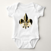 Black and Gold Fleur de Lis Romper (Voorkant)