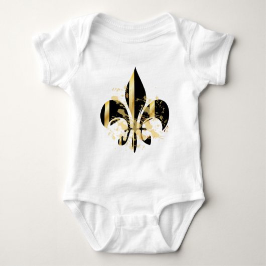 Black and Gold Fleur de Lis Romper (Voorkant)