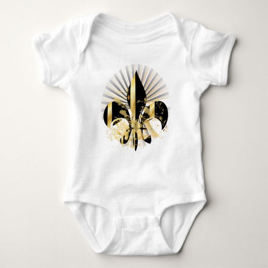 Black and Gold Fleur de Lis Romper (Voorkant)