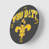 Black and Gold Fleur De Lis Ronde Klok (Hoek)