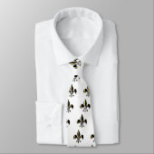 Black and Gold Fleur de Lis Stropdas (Gebonden)
