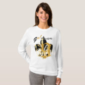 Black and Gold Fleur de Lis T-shirt (Voorkant volledig)