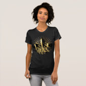 Black and Gold Fleur de Lis T-shirt (Voorkant volledig)