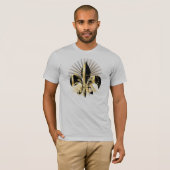 Black and Gold Fleur de Lis T-shirt (Voorkant volledig)
