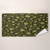 Black and Gold Floral Badhanddoek (Badhanddoek)